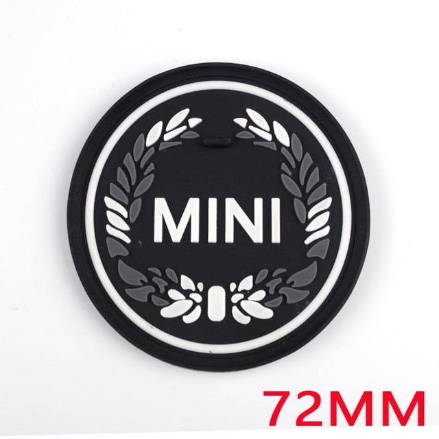 Jack Union Silica Gel Anti-slip Car Cup Mat Pad Coaster For Mini Cooper One+ S Clubman Countryman R55 R56 R60 R61 F56 F55 F60